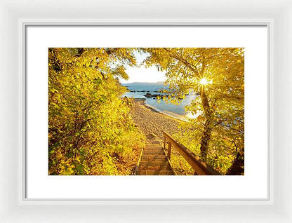Autumn Steps - Lake Tahoe - Framed Print
