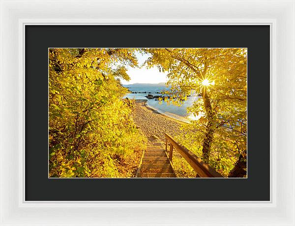 Autumn Steps - Lake Tahoe - Framed Print