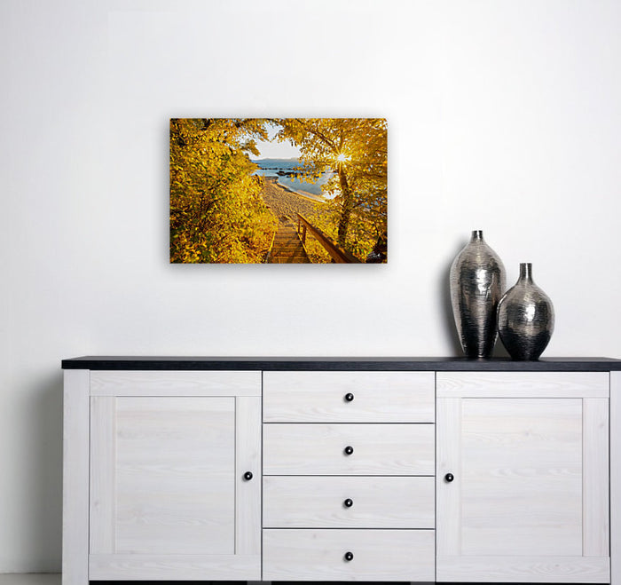 Autumn Steps - Lake Tahoe - Metal Print