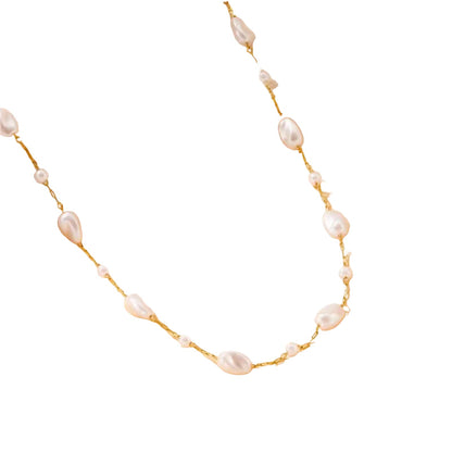 Multi Pearl Non-Tarnish Necklace