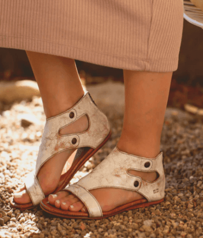 Bed Stu Women's Soto Nectar Lux White Leather Sandal F373012-NTLX