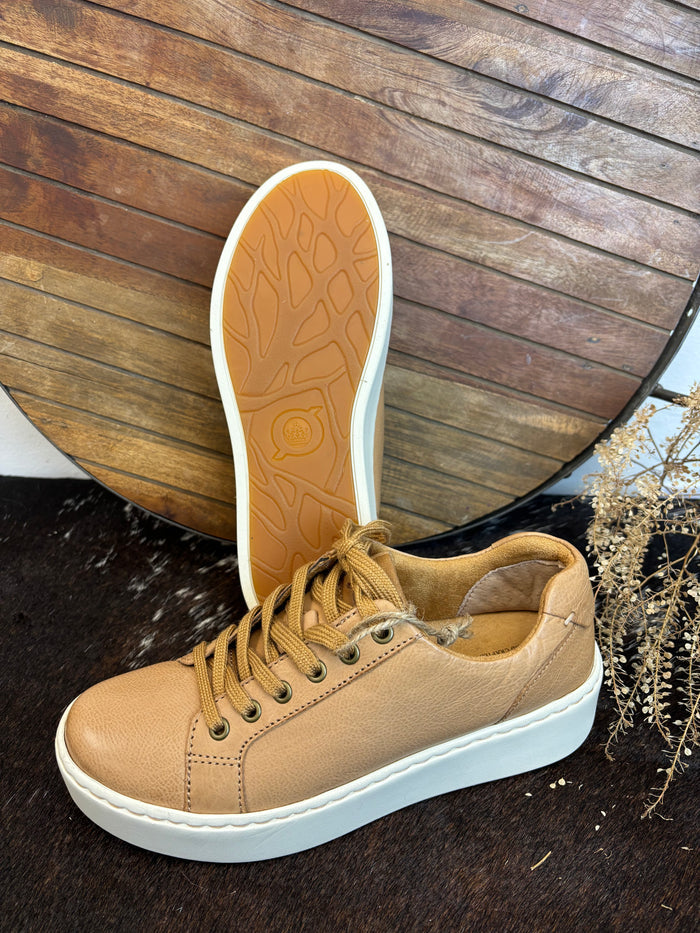 Born Mira Natural Almond Leather Platform Sneakers BR0054302-Painted Cowgirl Western Store