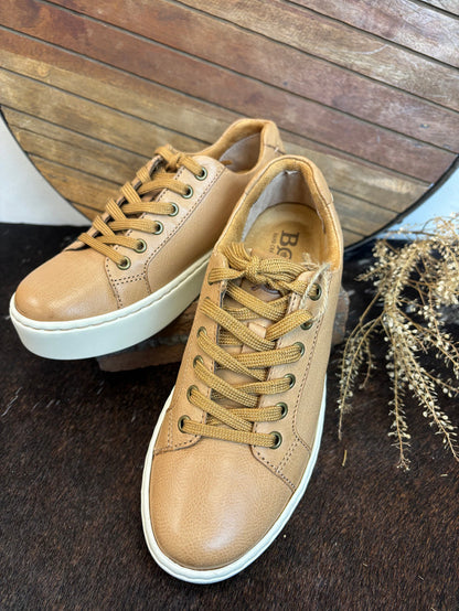 Born Mira Natural Almond Leather Platform Sneakers BR0054302-Painted Cowgirl Western Store