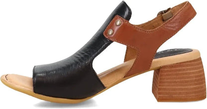 Born Women's Black & Brown Sylvie Open Toe Slingback Sandals BR0045500-BLK-Painted Cowgirl Western Store