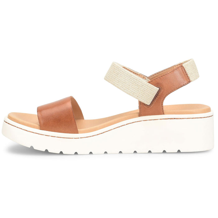 Born Women's Brown Meerkat Kyla Leather Strap Platform Wedge Sandals BR0072306