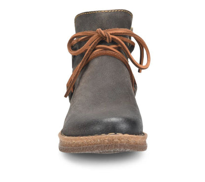 Born Women's Calyn Dark Concrete Grey Distressed Leather Ankle Boot BR0027642