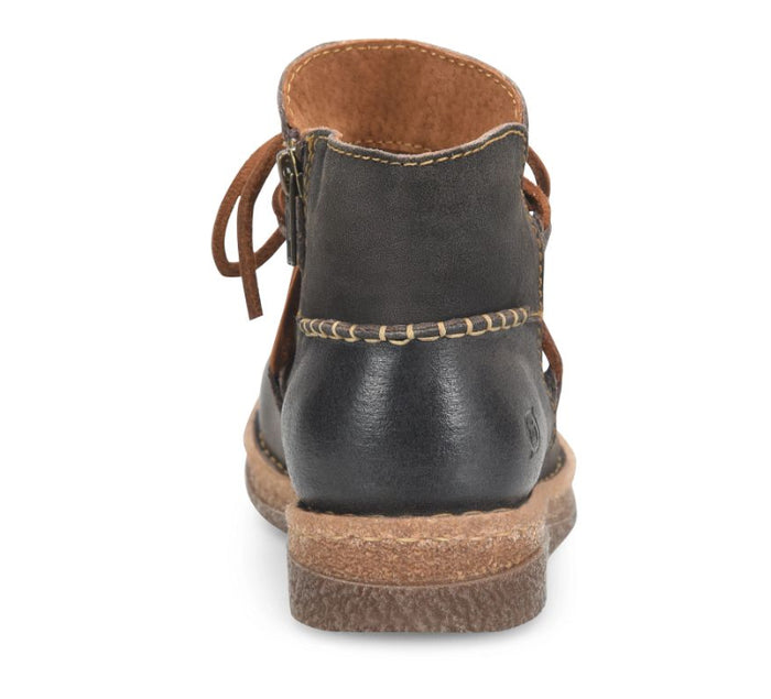 Born Women's Calyn Dark Concrete Grey Distressed Leather Ankle Boot BR0027642