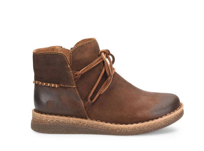 Born Women's Calyn Glazed Ginger Brown Distressed Leather Ankle Boot BR0027606
