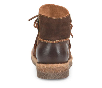 Born Women's Calyn Glazed Ginger Brown Distressed Leather Ankle Boot BR0027606