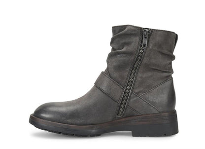 Born Women's Midway Dark Basalto Distressed Grey Leather Moto Boot BR0063658