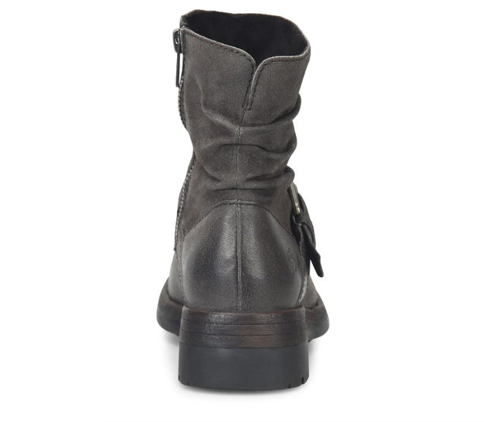 Born Women's Midway Dark Basalto Distressed Grey Leather Moto Boot BR0063658