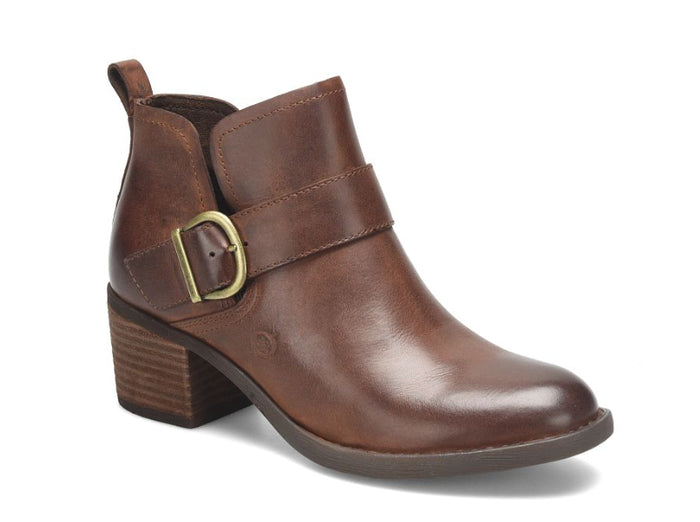 Born Women's Royce Brown Leather Ankle Bootie Shoe  BR0065506