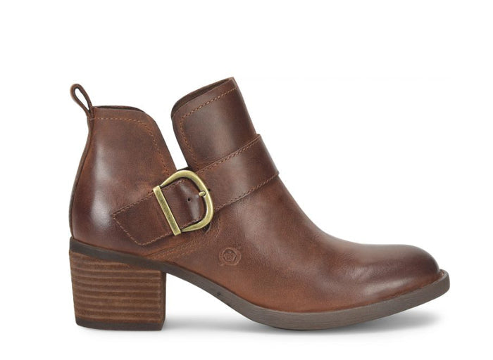 Born Women's Royce Brown Leather Ankle Bootie Shoe  BR0065506