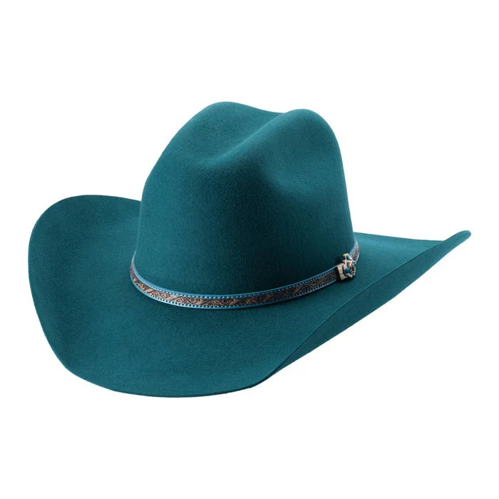 Bullhide Hat Women's 'Life with You' Turquoise Premium Wool Western Cowgirl Hat 0870TQ-Painted Cowgirl Western Store