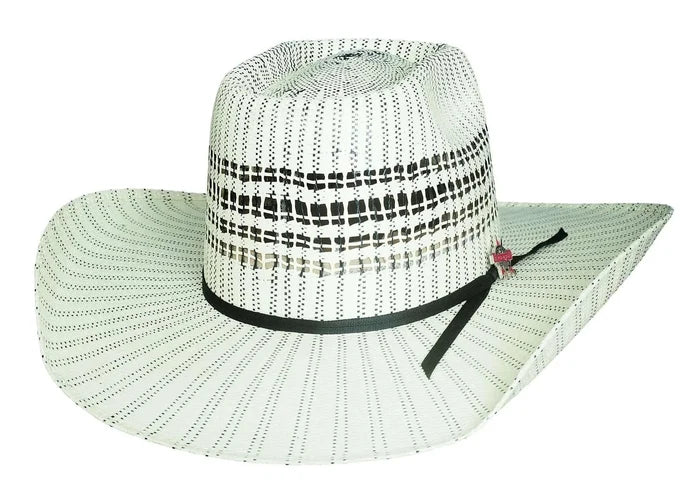 Bullhide Ivory & Black Keep Riding 25X Straw Western Cowboy Hat 2991-Painted Cowgirl Western Store