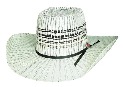 Bullhide Ivory & Black Keep Riding 25X Straw Western Cowboy Hat 2991-Painted Cowgirl Western Store