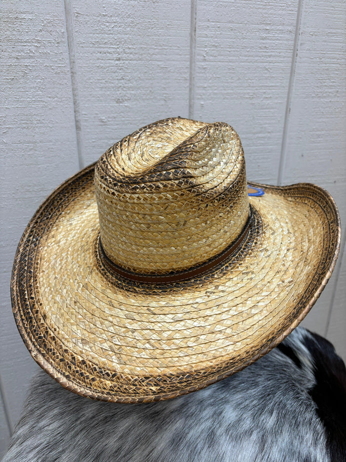 Bullhide Youth Tan Ranchman Western Palm Straw Hat 5063-Painted Cowgirl Western Store