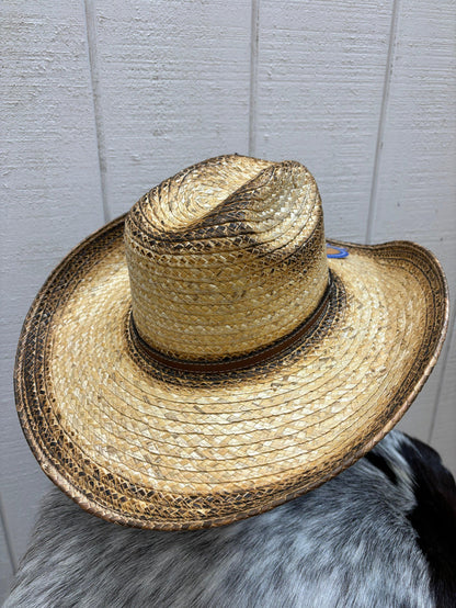 Bullhide Youth Tan Ranchman Western Palm Straw Hat 5063-Painted Cowgirl Western Store