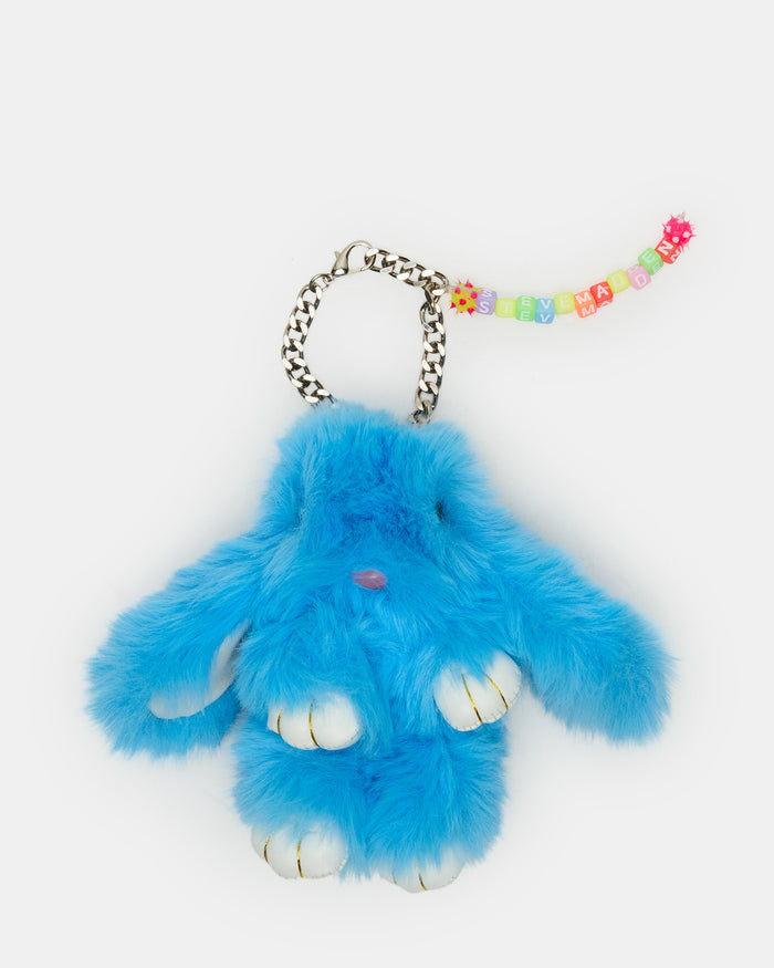 BUNNY BAG CHARM Blue Multi-Colored Alphabet Letter Beaded Plush Bunny Bag Charm | Steve Madden