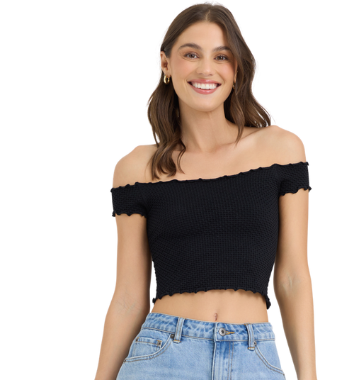Seamless Off The Shoulder Top