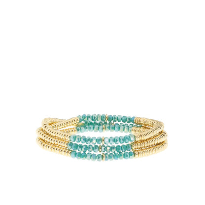 MS Metal Disc/Crystal Stretch Bracelet
