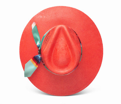 Charlie 1 Horse Coral Summer Serape Straw Hat CSSMSR-3436-H8COR