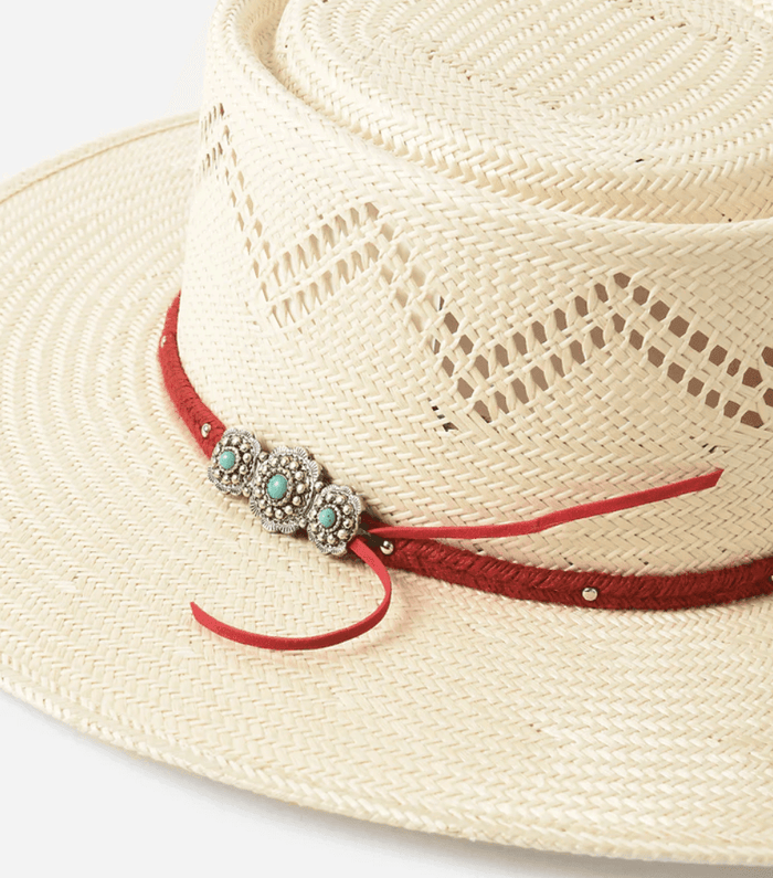 Charlie 1 Horse Natural Painted Borders Straw Cowgirl Hat CSPNTB-2540