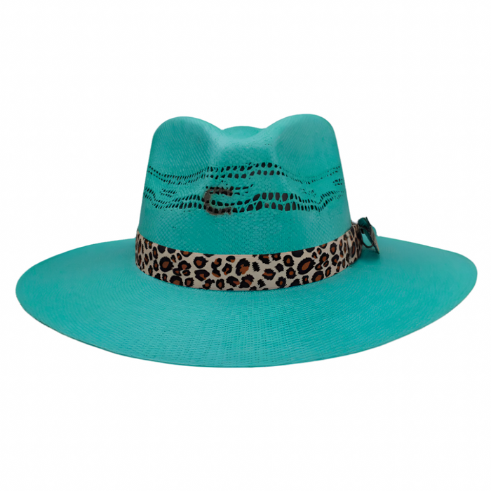 Charlie 1 Horse Turquoise Right Meow Straw Cowgirl Hat CSRTMW-3436