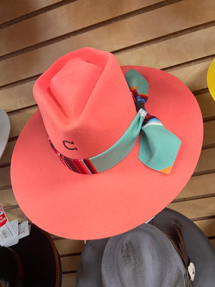 Charlie One Horse Indian Lodge Coral Western Fashion Cowgirl Hat CWINDL-0036CL0