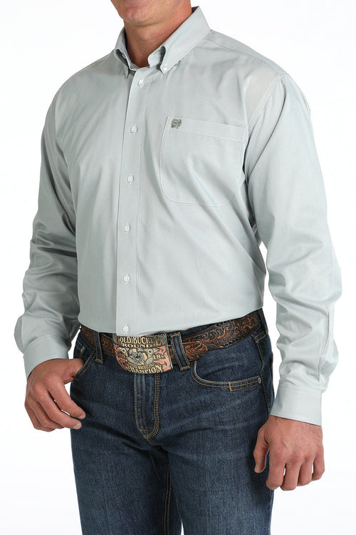 Cinch Men's Green Stripe Print Button Long Sleeve Western Shirt MTW1105814 MTW105814X