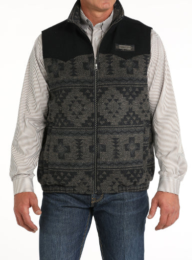Cinch Men's Navy Aztec Concealed Carry Wooly Vest MWV154312 MWV154312X