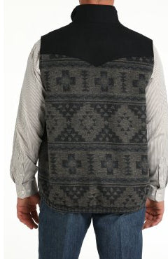 Cinch Men's Navy Aztec Concealed Carry Wooly Vest MWV154312 MWV154312X