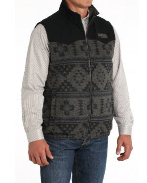 Cinch Men's Navy Aztec Concealed Carry Wooly Vest MWV154312 MWV154312X