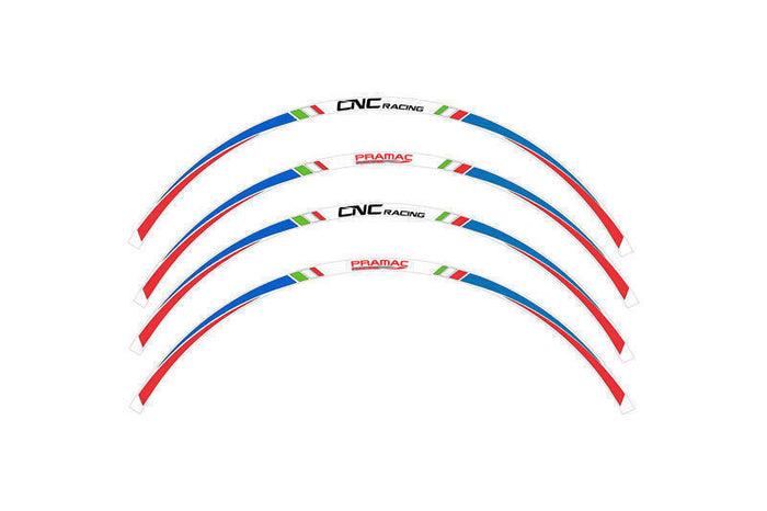 CNC 17 Inch Wheel Stripes Kit Pramac Racing Limited Edition Blue/Red WK002PR