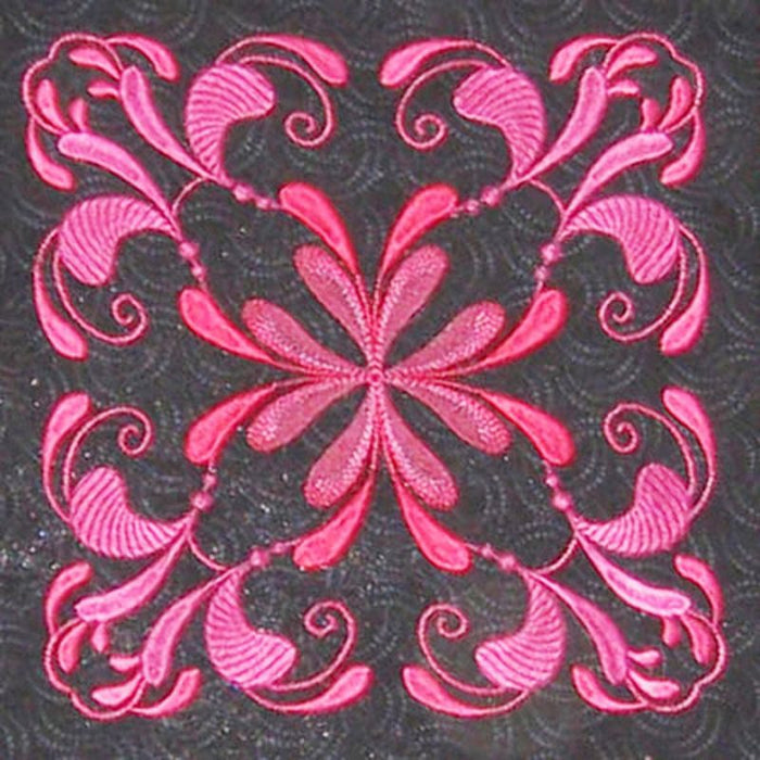 Crimson Flourish Table Runner