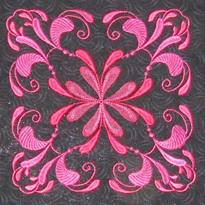Crimson Flourish Table Runner