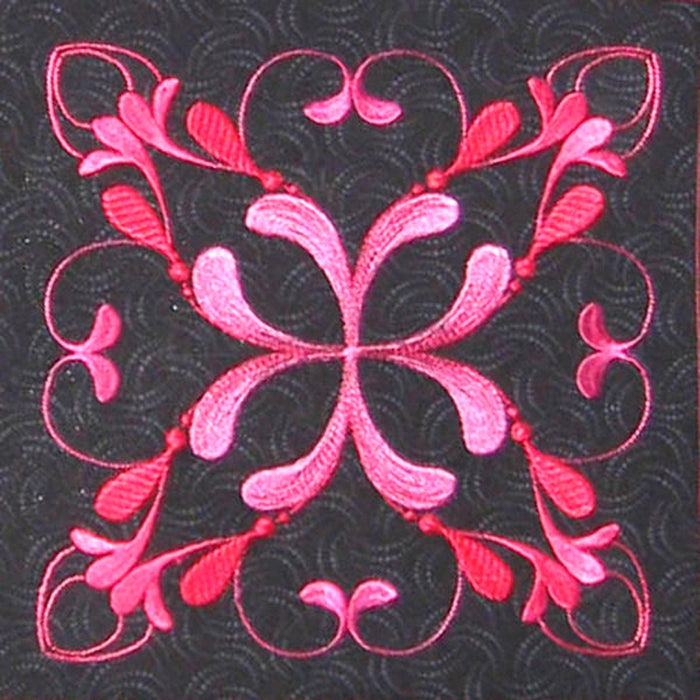 Crimson Flourish Table Runner