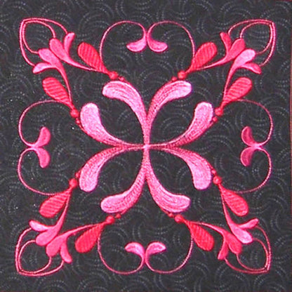 Crimson Flourish Table Runner