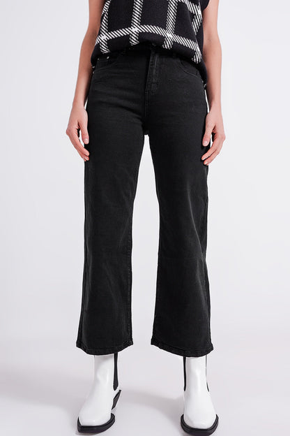 Cropped Wide Leg Jeans