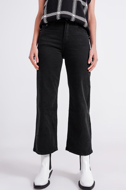 Cropped Wide Leg Jeans