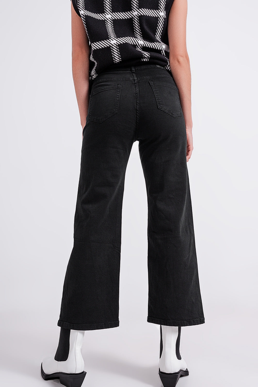 Cropped Wide Leg Jeans