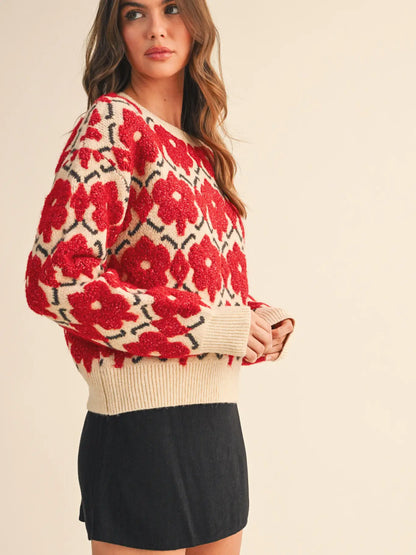 Flower Crewneck Sweater