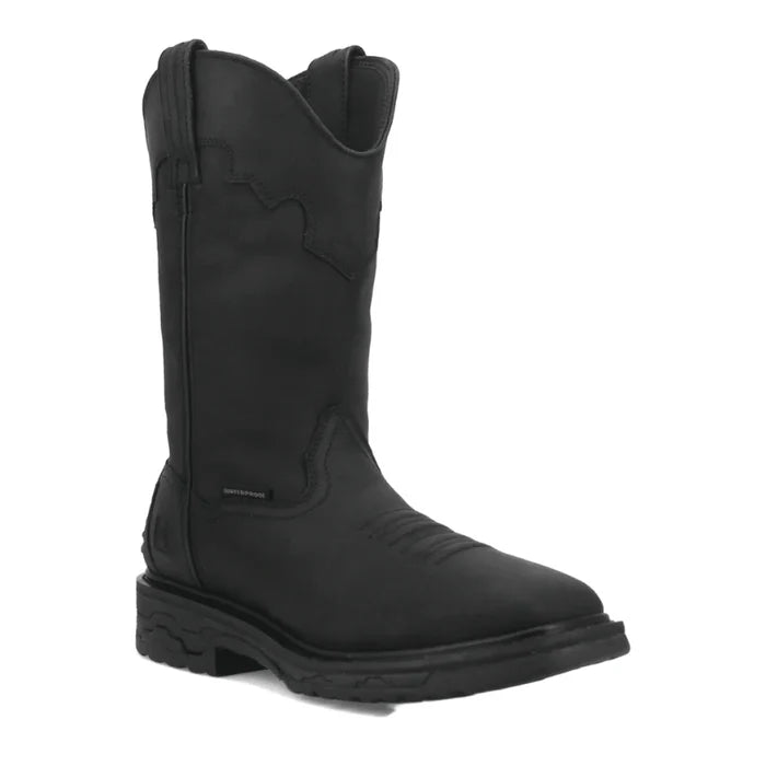 Dan Post Men's Black Leather Blayde Waterproof Steel Toe Western Work Boots DP69450-Painted Cowgirl Western Store