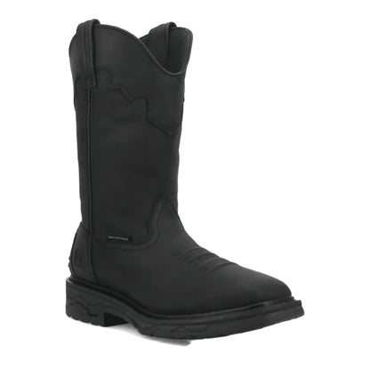 Dan Post Men's Black Leather Blayde Waterproof Steel Toe Western Work Boots DP69450-Painted Cowgirl Western Store