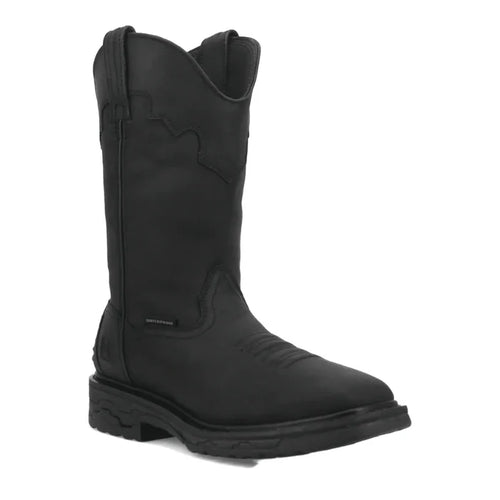 Dan Post Men's Black Leather Blayde Waterproof Steel Toe Western Work Boots DP69450-Painted Cowgirl Western Store