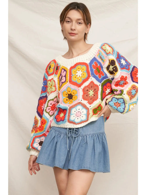 Chunky Oversized Crochet Sweater