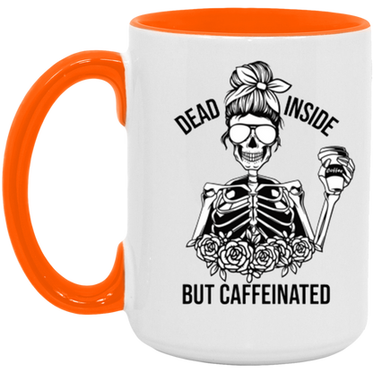 Dead Inside But Caffeinated ceramic coffee mug, product photo 3