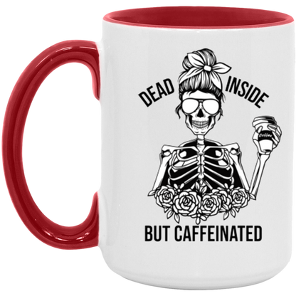Dead Inside But Caffeinated ceramic coffee mug, product photo 4
