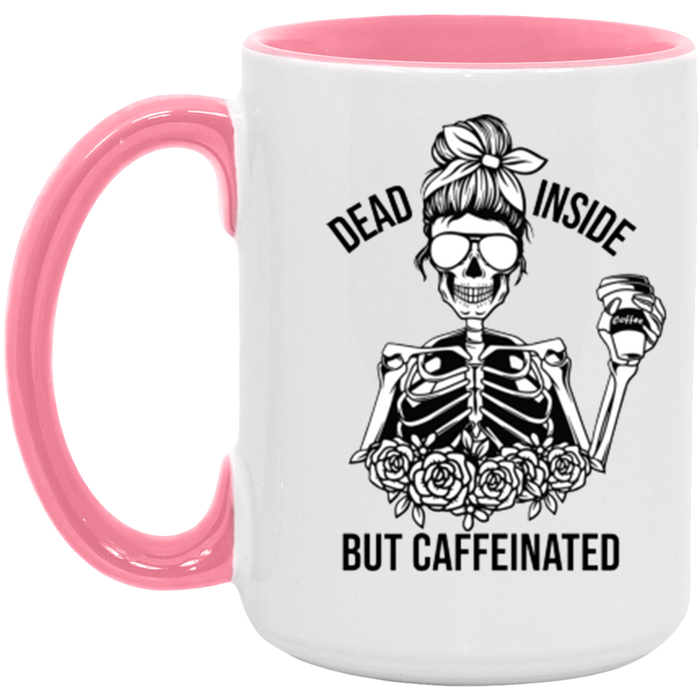 Dead Inside But Caffeinated ceramic coffee mug, product photo 7