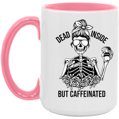 Dead Inside But Caffeinated ceramic coffee mug, product photo 7